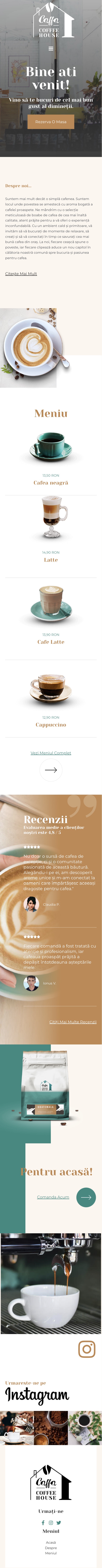 Website De Prezentare Coffee Shop Mobile