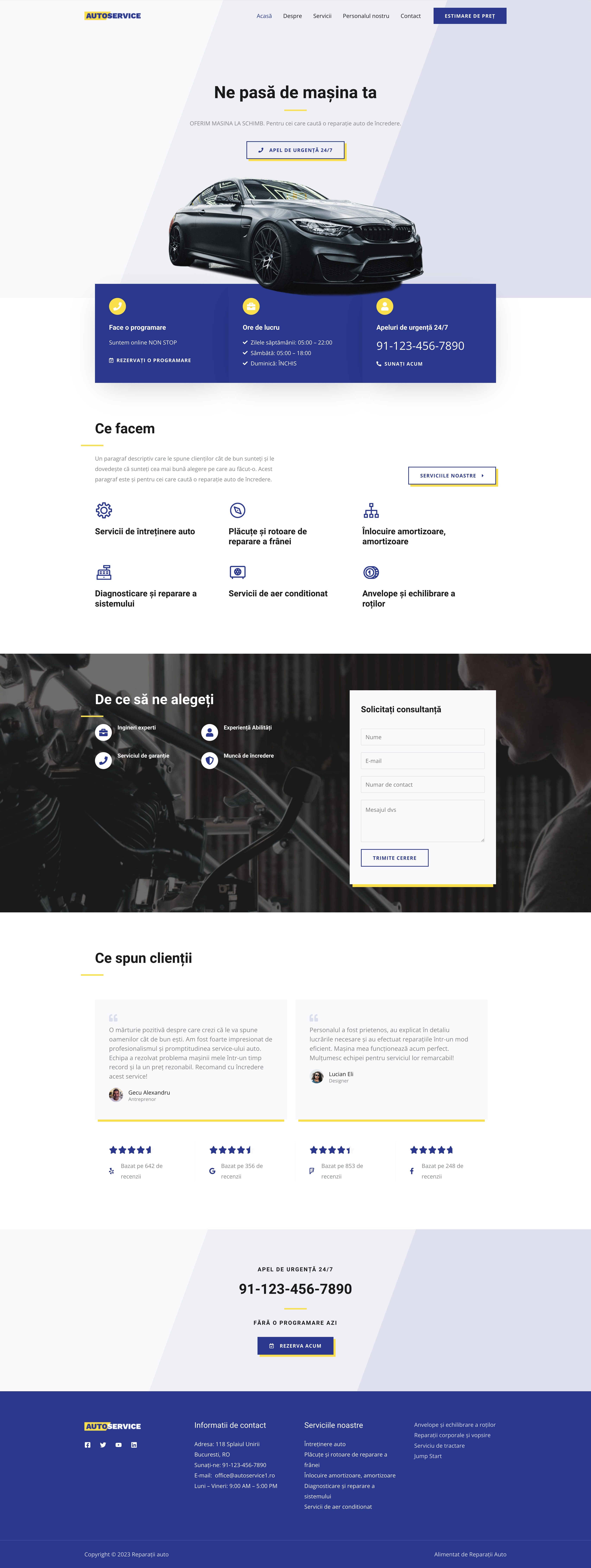 Website De Prezentare Service Auto